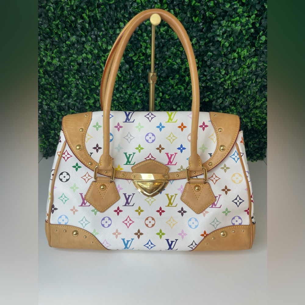 Louis Vuitton White Multicolor Beverly GM